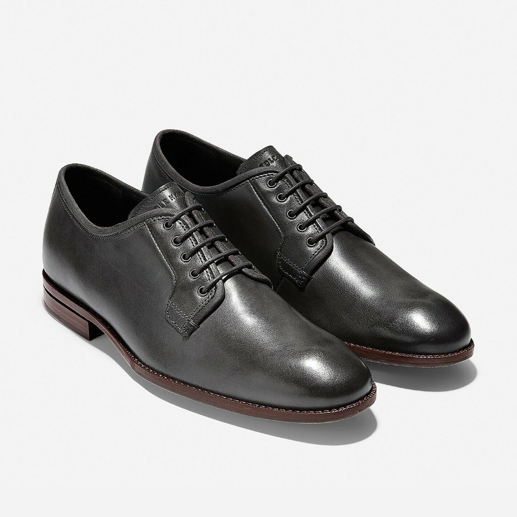 Cole Haan Men's Warner Grand Postman Gray Leather Oxford Dress Shoes 11.5m - Nib